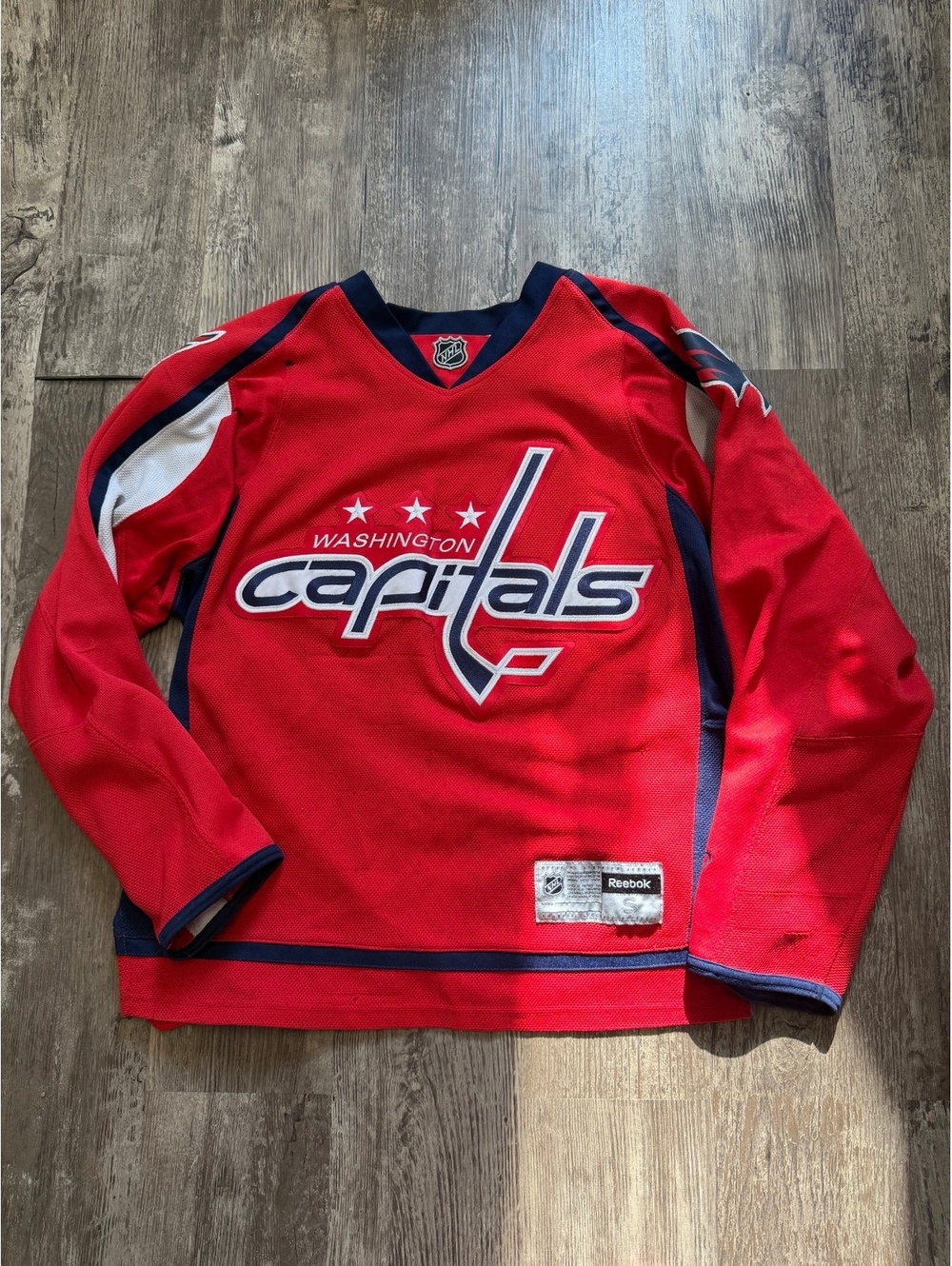 Vintage Reebok Washington Capitals Red Home Blank NHL Hockey Jersey